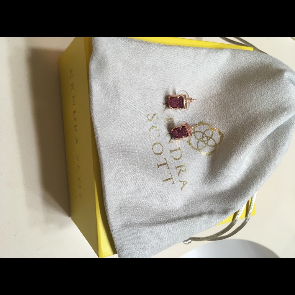 Kendra Scott Rose Gold Drusy Earrings